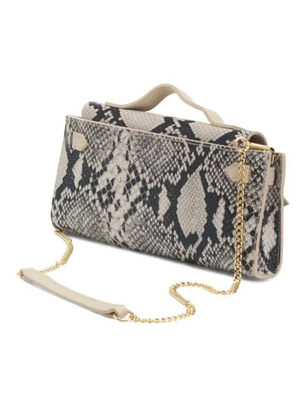MARINA GALANTI Made In Italy Leather Xbody Strap Top Handle Clutch - Picture 4 of 5